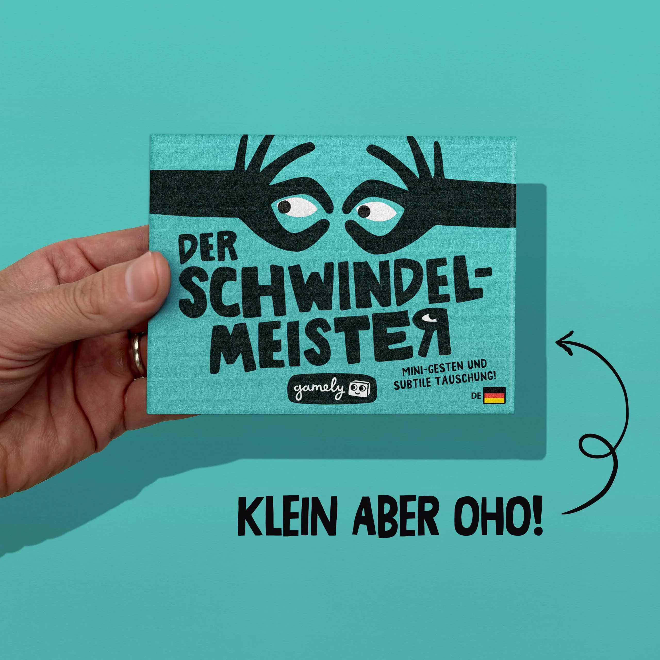 Gamely Der Schwindelmeister: Das witzige Partyspiel mit Mini-Gesten & Bluff – im Taschenformat. Perfekt für Erwachsene, Teenies & Familien! - Image 5