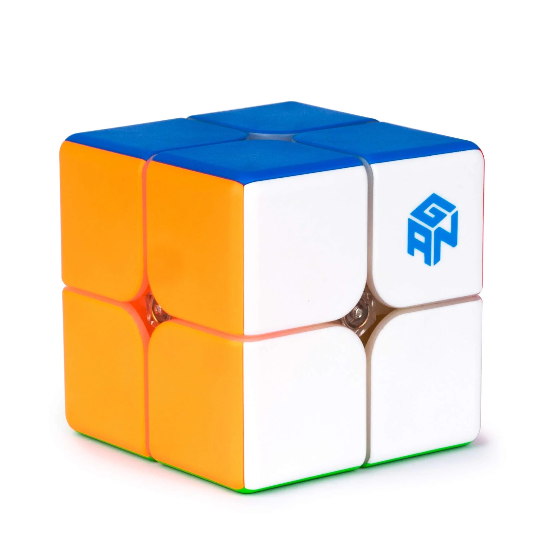 GAN 249 v2 Speed Cube 2x2, Mini Zauberwürfel Original Stickerless 48mm - IPG v4 Kern & GES v3 & Elastische Anpassung, Erwachsene und Kinder-Nicht Magnetisch
