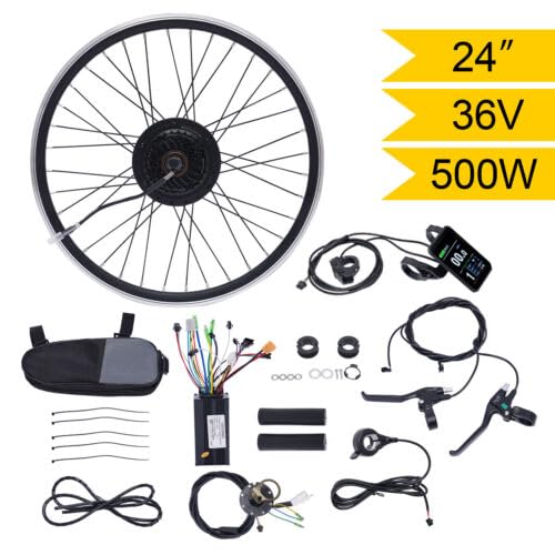 GAOUSD 24 Zoll Vorderrad Elektrofahrrad Umbausatz E-Bike Conversion Kit 36V Mit Display, Bremshebel und Controller Tasche Geeignet für Hinterrad Elektrofahrrad Conversion Kit - Image 8