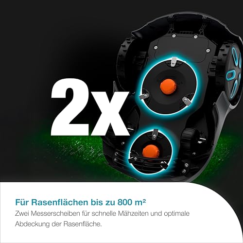 Gardena smart SILENO Free Set 800 m² Mähroboter, kabellos, für Rasenflächen bis 800 m², LONA Intelligence, ohne Begrenzungskabel, leiser Betrieb, intelligenter Mäher mit App Steuerung (19922-20) - Image 7