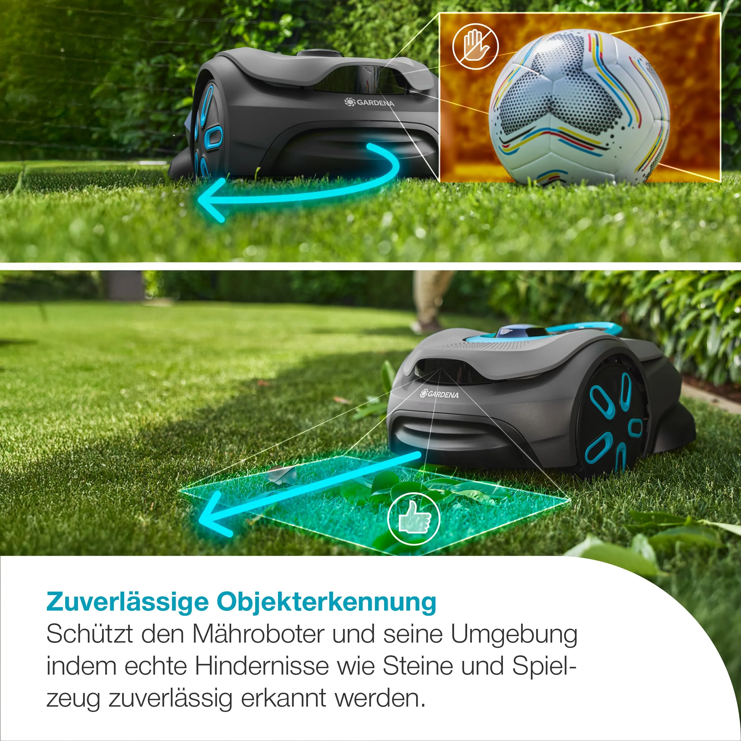 Gardena smart SILENO Sense 400 m² Mähroboter: Technologie ohne Begrenzungskabel, Mähen mit KI, Eingebaute Kamera (19941-20) - Image 5