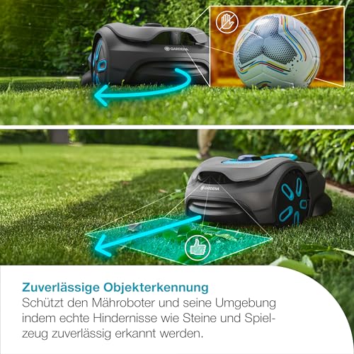 Gardena smart SILENO Sense 600 m² Mähroboter: Technologie ohne Begrenzungskabel, Mähen mit KI, Eingebaute Kamera (19942-20) - Image 5