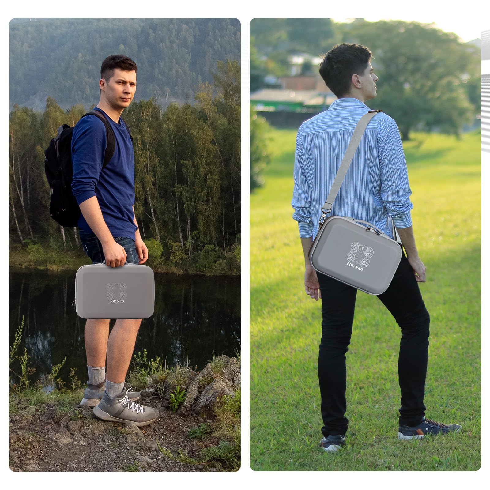 Gebrazy Neo Tasche,Tasche für DJI Neo Fly More Combo,DJI Neo Tasche,Tragbare Reisetasche für DJI Neo Drone Zubehör,Tragetasche für DJI Neo Drone Zubehör und RC-N3 Fernsteuerung. - Image 2