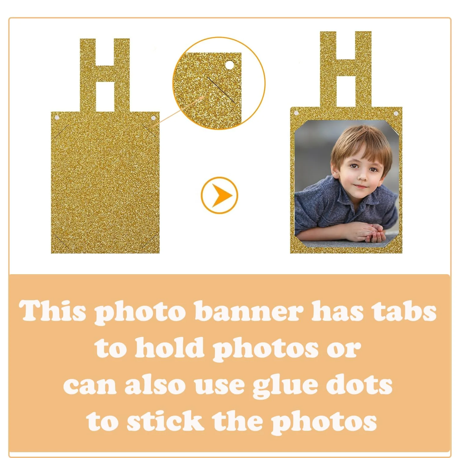Geburtstag Girlande, Fotogirlande zum Geburtstag Happy Birthday, Hängende Foto Wanddekoration für Party Dekor Mädchen/Jungen, Happy Birthday Banner (Letter) - Image 6