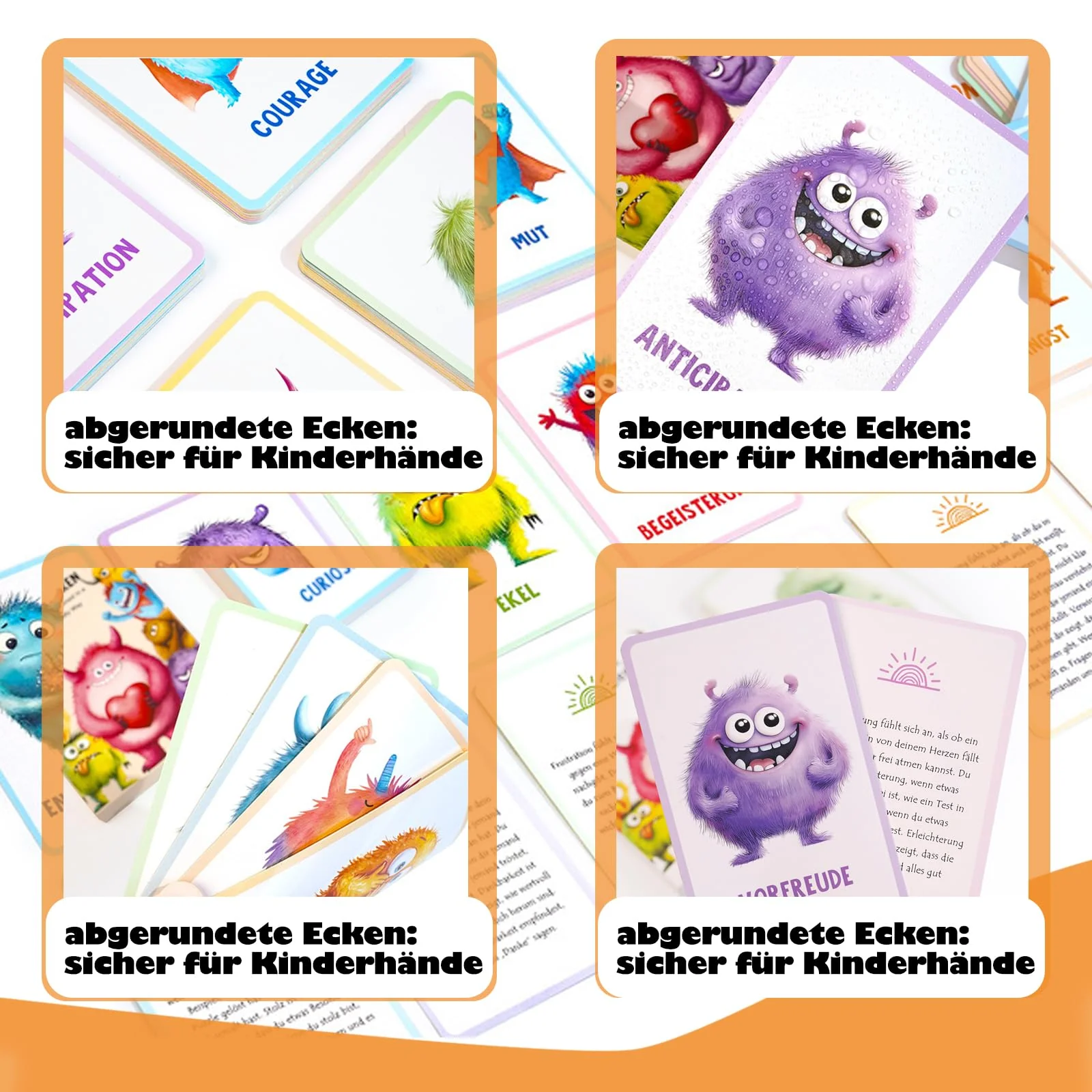 Gefühlskarten für Kinder – 32 Emotionskarten mit Erklärungstexten, liebevoll illustriert, pädagogisch wertvoll zur Selbstregulation & Förderung sozialer Kompetenz, für Kindergarten & Grundschule - Image 3