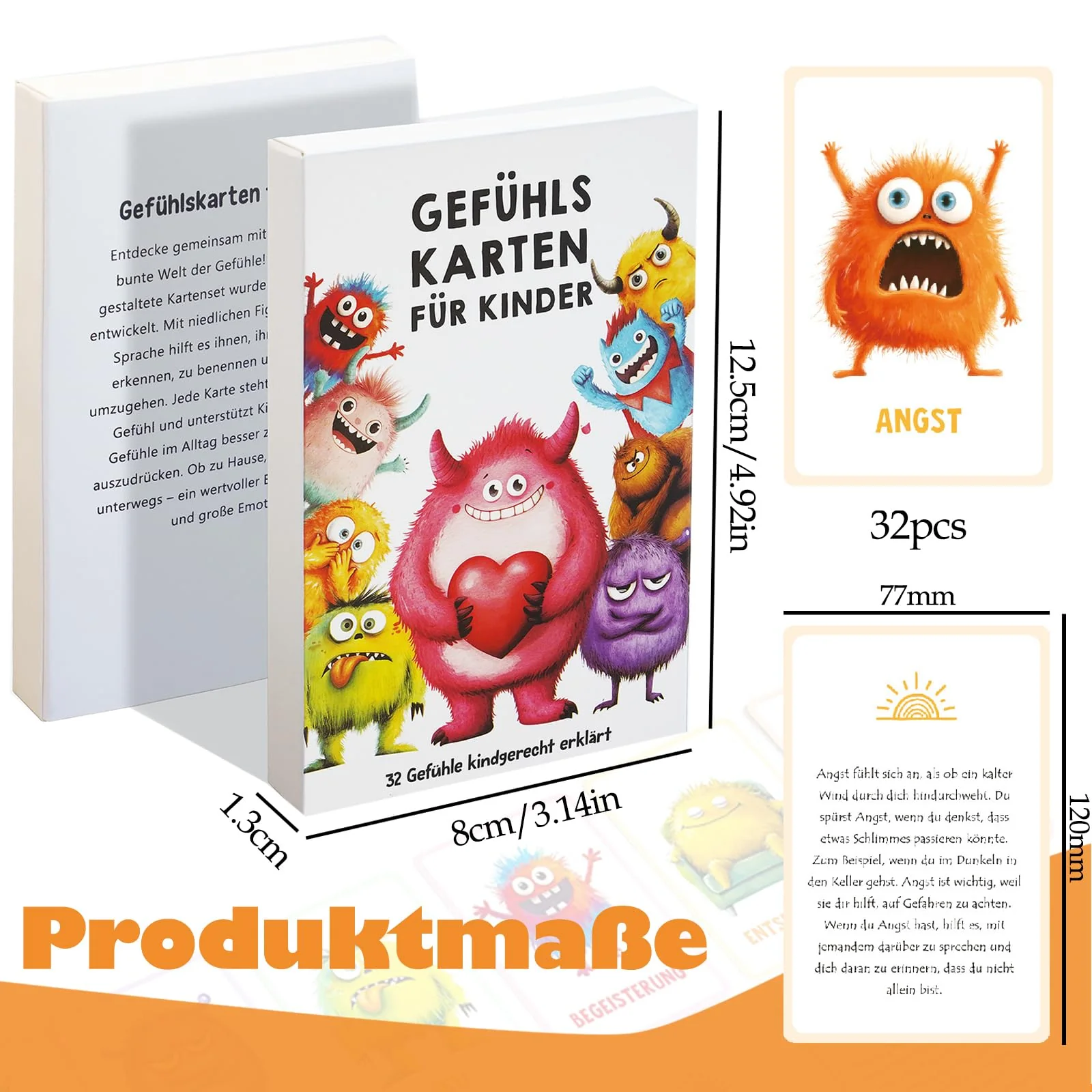 Gefühlskarten für Kinder – 32 Emotionskarten mit Erklärungstexten, liebevoll illustriert, pädagogisch wertvoll zur Selbstregulation & Förderung sozialer Kompetenz, für Kindergarten & Grundschule - Image 6
