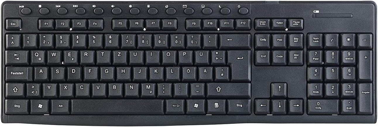 GeneralKeys Funktastatur und Maus: Ergonomische Funk-Tastatur-Maus-Kombination, 2,4 GHz, 10 m Reichweite (Funk Tastatur Set, Tastatur Maus Set, Multimedia Tastaturen) - Image 12