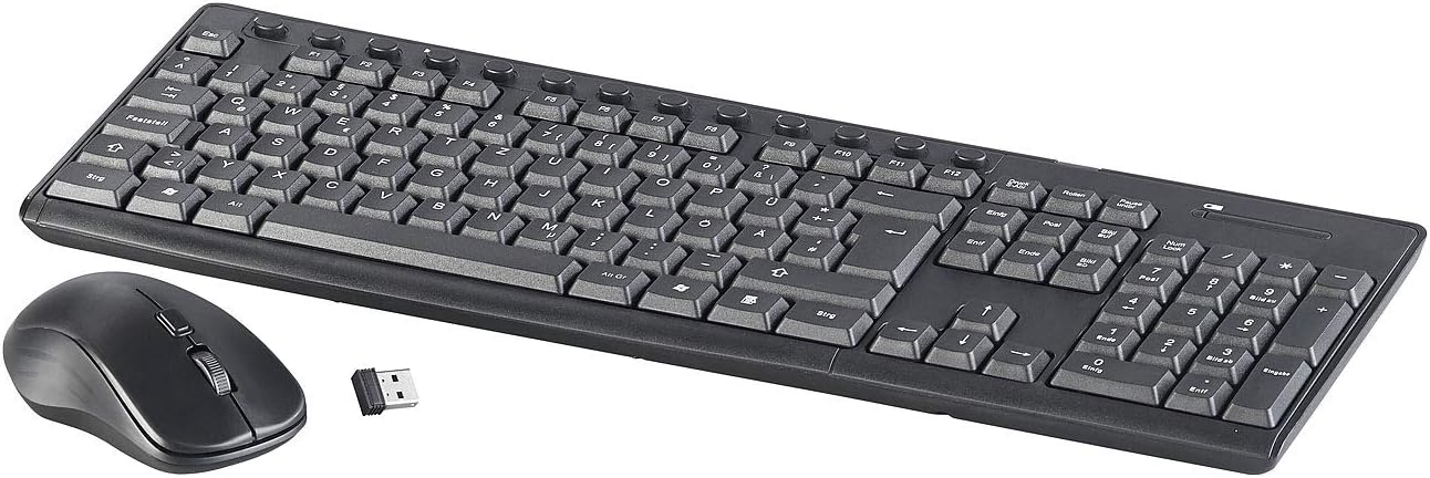 GeneralKeys Funktastatur und Maus: Ergonomische Funk-Tastatur-Maus-Kombination, 2,4 GHz, 10 m Reichweite (Funk Tastatur Set, Tastatur Maus Set, Multimedia Tastaturen) - Image 13