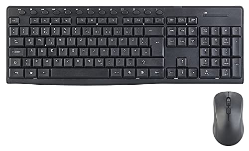 GeneralKeys Funktastatur und Maus: Ergonomische Funk-Tastatur-Maus-Kombination, 2,4 GHz, 10 m Reichweite (Funk Tastatur Set, Tastatur Maus Set, Multimedia Tastaturen) - Image 3