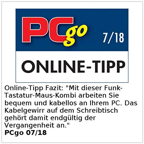 GeneralKeys Funktastatur und Maus: Ergonomische Funk-Tastatur-Maus-Kombination, 2,4 GHz, 10 m Reichweite (Funk Tastatur Set, Tastatur Maus Set, Multimedia Tastaturen) - Image 8