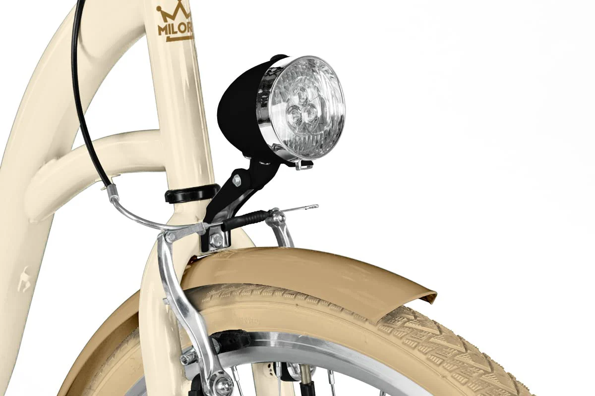 Generic Komfort Fahrrad Citybike Mit Weidenkorb Damenfahrrad Hollandrad, 28 Zoll, Creme-Braun, 7-Gang Shimano - Image 11