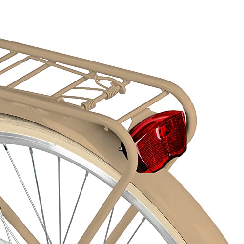 Generic Komfort Fahrrad Citybike Mit Weidenkorb Damenfahrrad Hollandrad, 28 Zoll, Creme-Braun, 7-Gang Shimano - Image 4