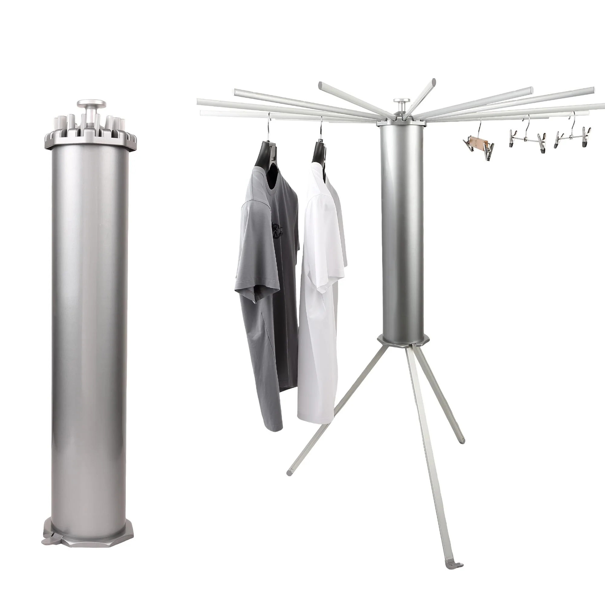 Generisch Octopus klappbarer Wäscheständer platzsparend aus Aluminium & Kunststoff - Image 5