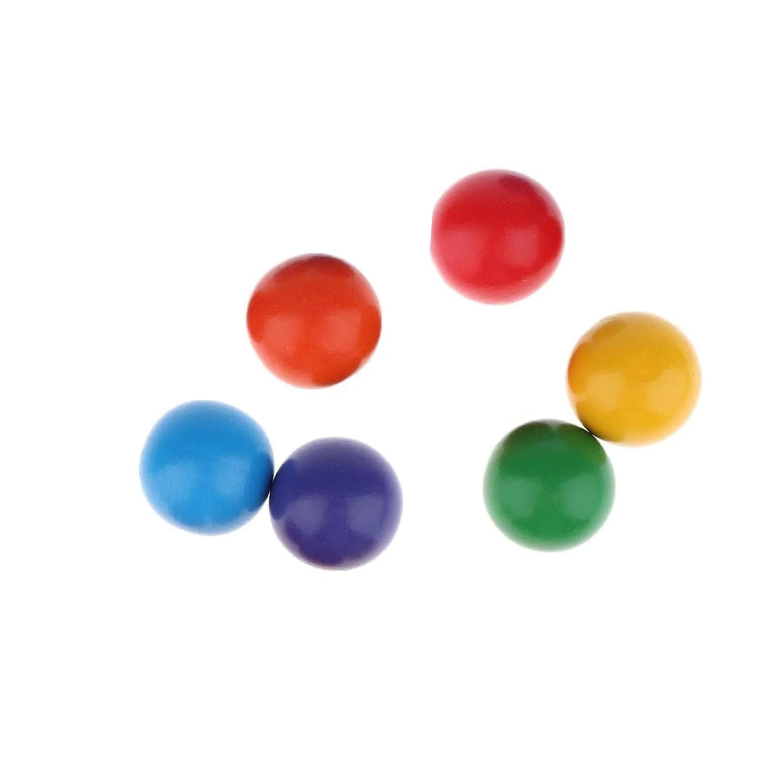 GERUI 6 X Holzkugeln Regenbogen, Regenbogenkugeln, lustige Kinderspielzeuge, Kinder Pädagogisches Lernspielzeug, Vorschul-Lernmaterial für Kinder - Image 2
