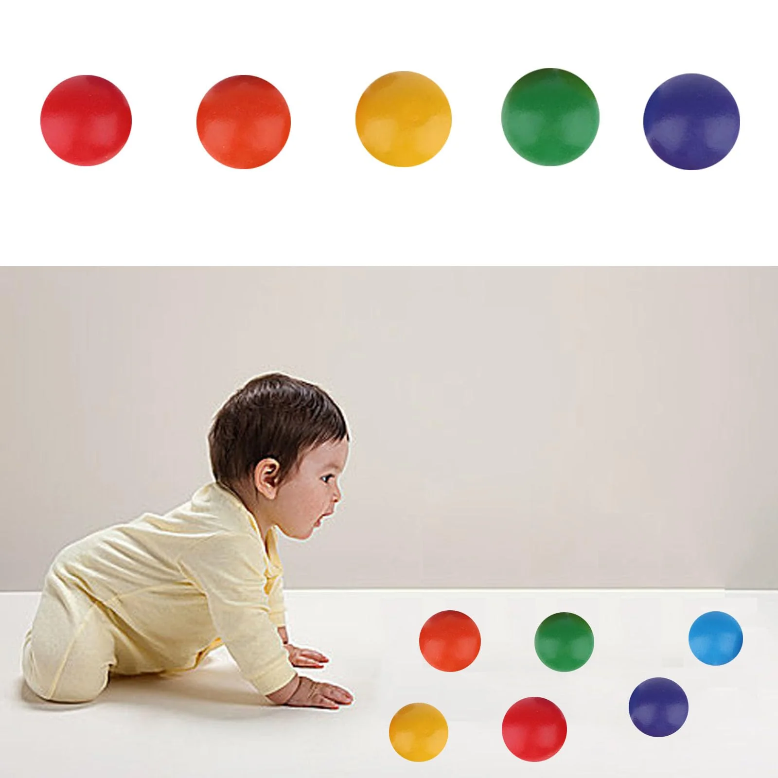 GERUI 6 X Holzkugeln Regenbogen, Regenbogenkugeln, lustige Kinderspielzeuge, Kinder Pädagogisches Lernspielzeug, Vorschul-Lernmaterial für Kinder - Image 5