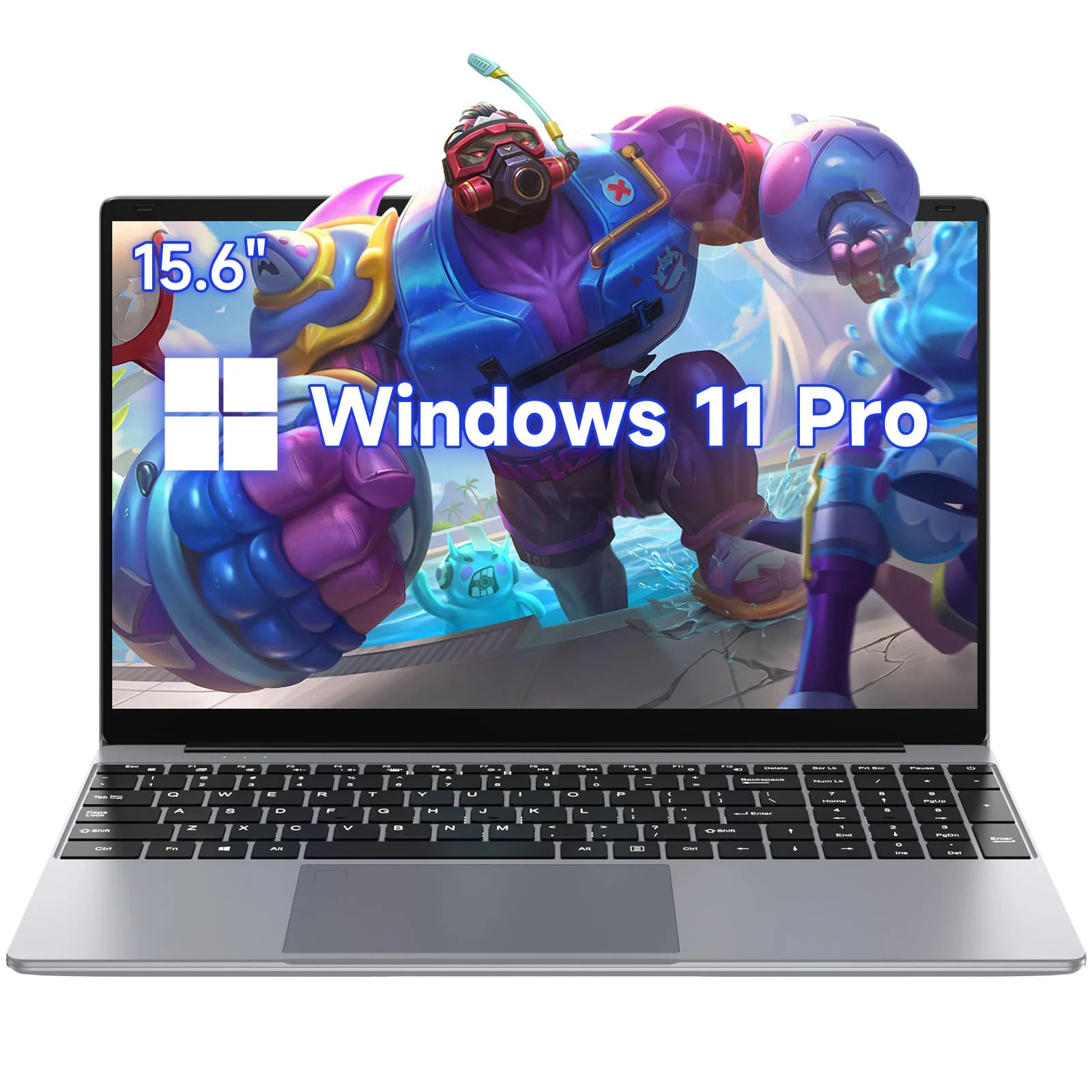 Gezoon 15,6 Zoll Laptop, 12th Quad Core N100 (bis zu 3,4 GHz) CPU, 12 GB LPDDR5 RAM 512 GB SSD, 2K FHD IPS Laptops, 2,4G/5G WiFi, Webcam, voll ausgestatteter Typ-C, Akku mit großer Kapazität - Image 2