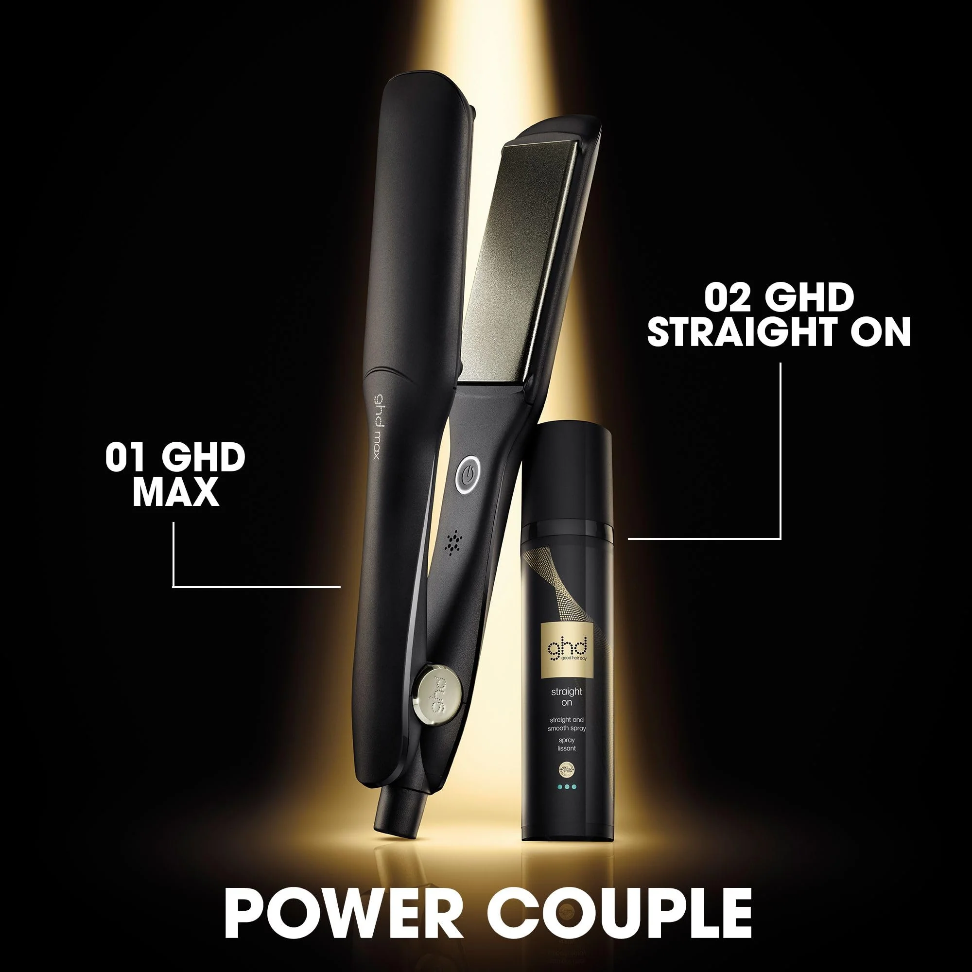 ghd Max Breitplatten-Haarglätter & Styler in Schwarz - Größere Platten für schnelles Styling, mehr Glanz, Frizz-frei - Für langes, dickes oder lockiges Haar - Image 3