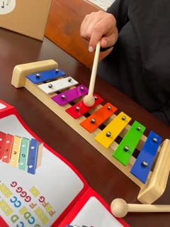 GICO Xylophon aus Holz mit 8 Tönen (C-DUR) für Kinder mit 2 Schlägeln und deutsch, englischem Liederbuch - 3811 - Image 4