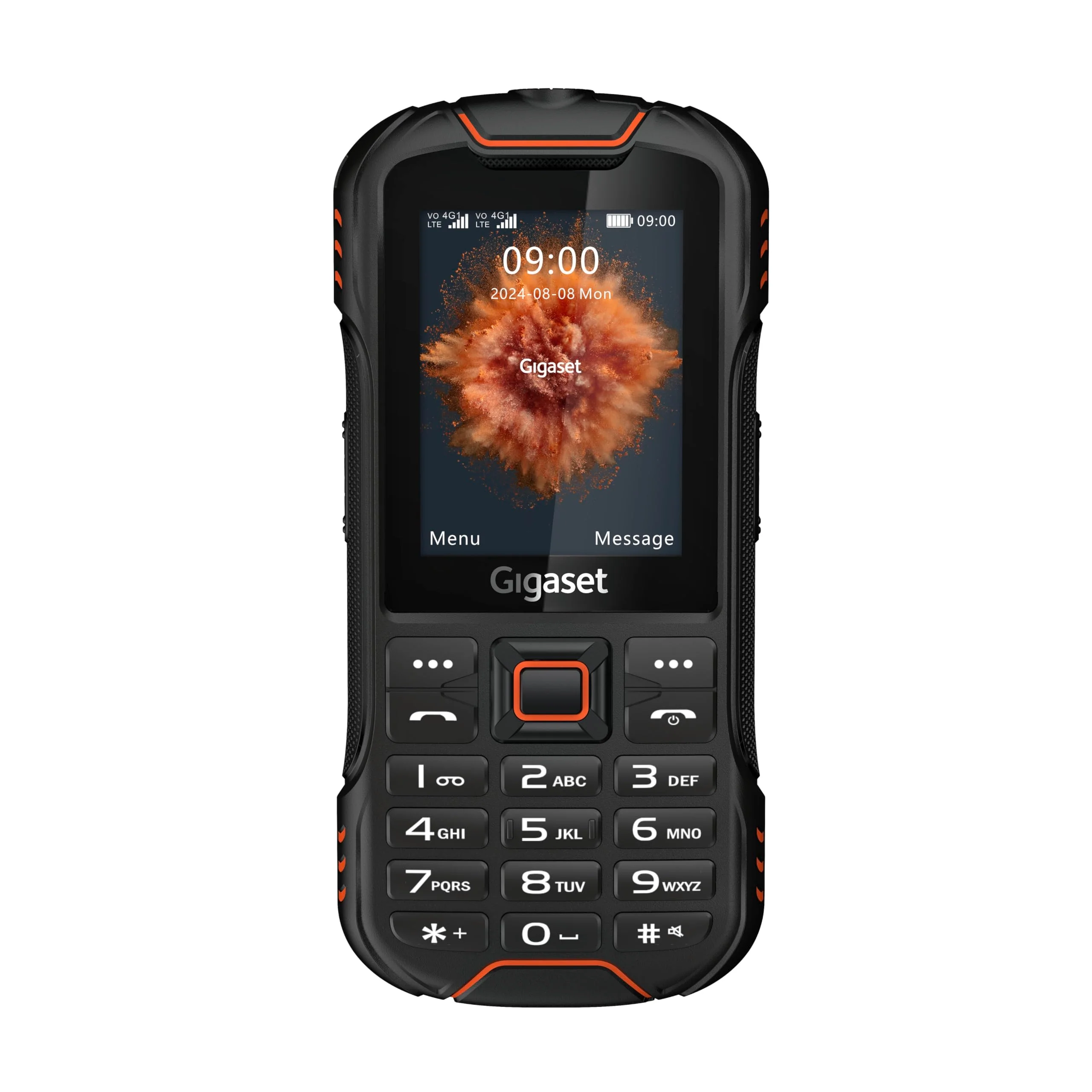 Gigaset GLX8 - Robustes 4G-Outdoor-Tastenhandy – Staub- & wasserdicht IP68 Schutzklasse - Dual SIM - ohne Vertrag - Bluetooth 5.0-2,4 Zoll LCD-Display, Schwarz/Orange - Image 4
