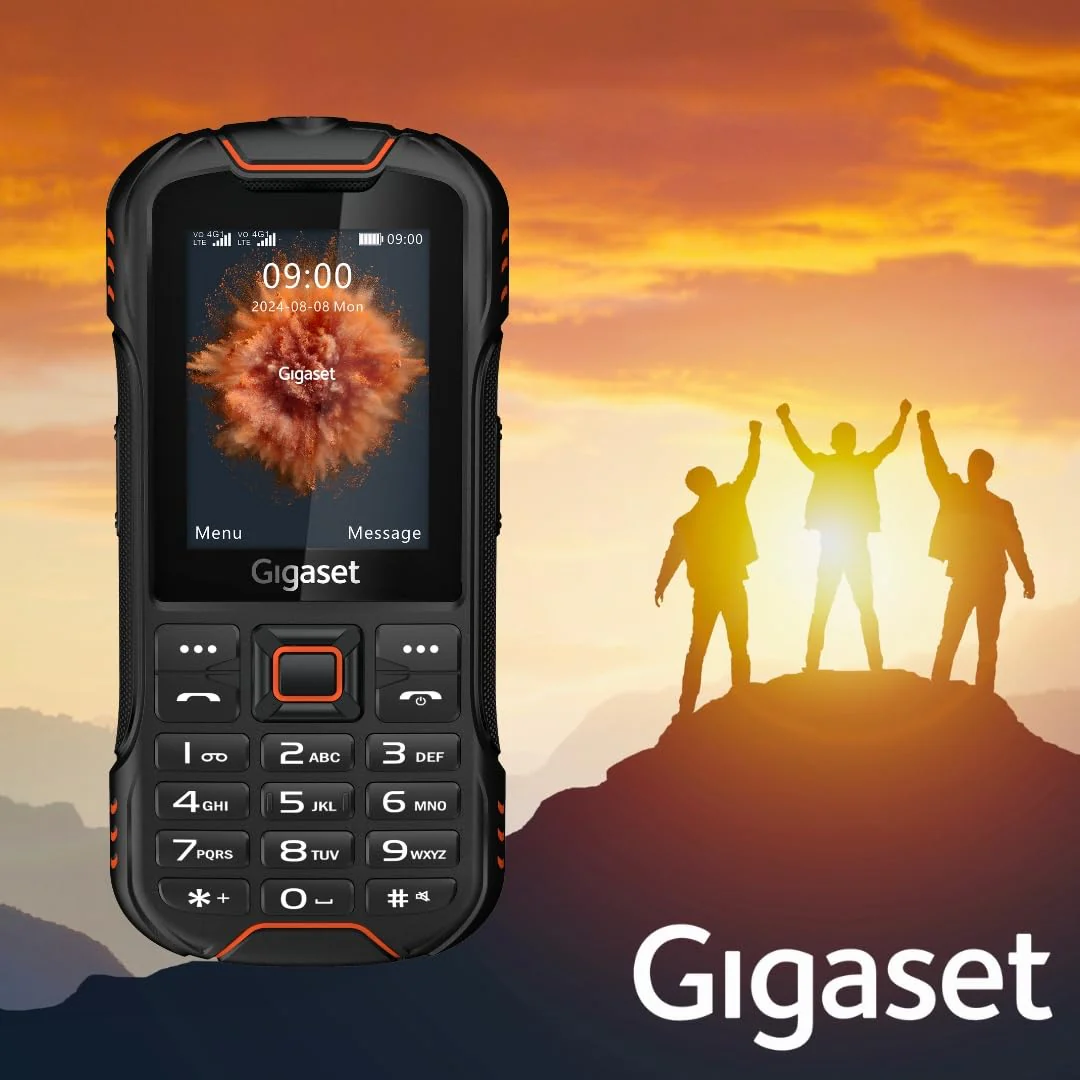 Gigaset GLX8 - Robustes 4G-Outdoor-Tastenhandy – Staub- & wasserdicht IP68 Schutzklasse - Dual SIM - ohne Vertrag - Bluetooth 5.0-2,4 Zoll LCD-Display, Schwarz/Orange - Image 6