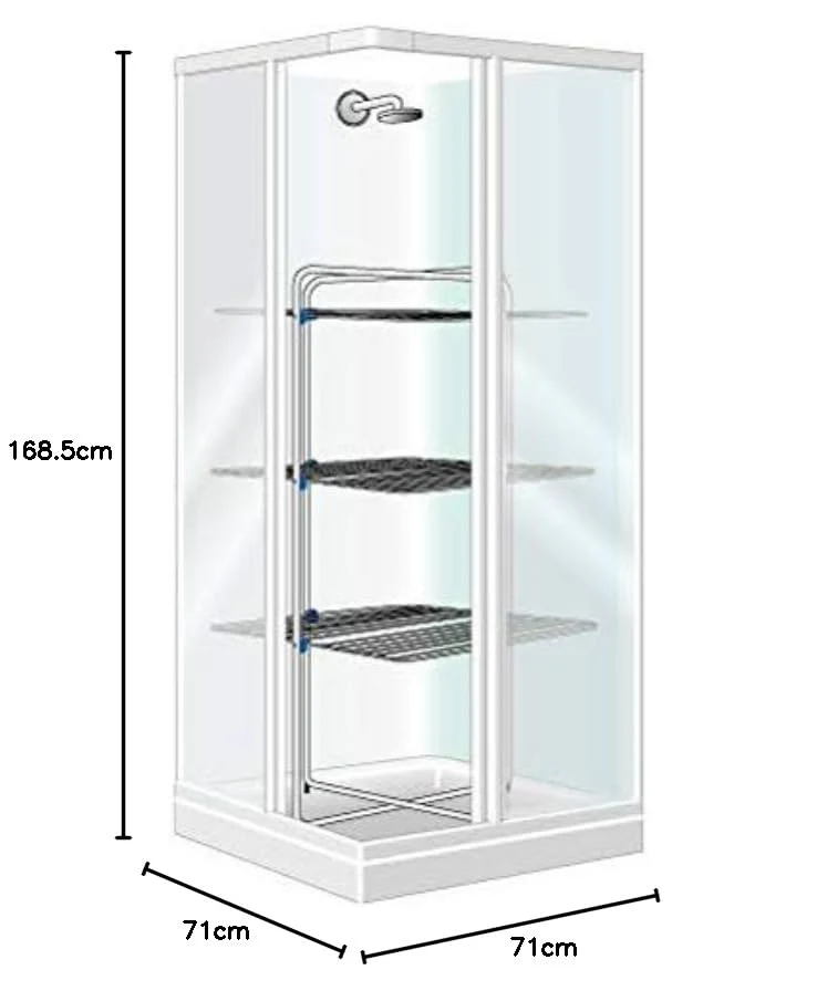 Gimi Modular 4 Turm-Wäscheständer aus Stahl, 40 m Trockenlänge - Image 3