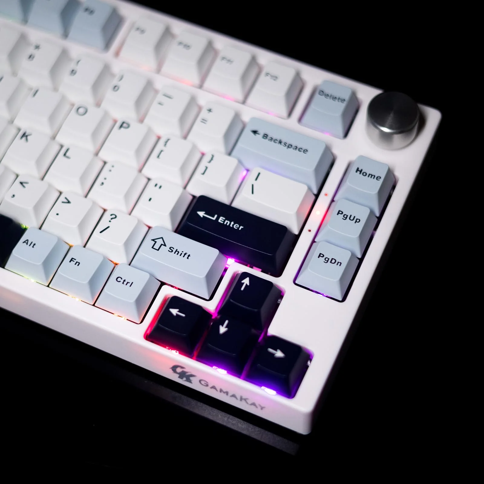 GK GAMAKAY TK75 HE Hall Effect Rapid Trigger Mechanische Tastatur, Magnetschalter Tastatur, Bluetooth/2.4GHz/Wired RGB PBT Tastenkappen Hot-Swap-fähig Gaming Tastatur (Weiß-Phoenix Switch) - Image 4