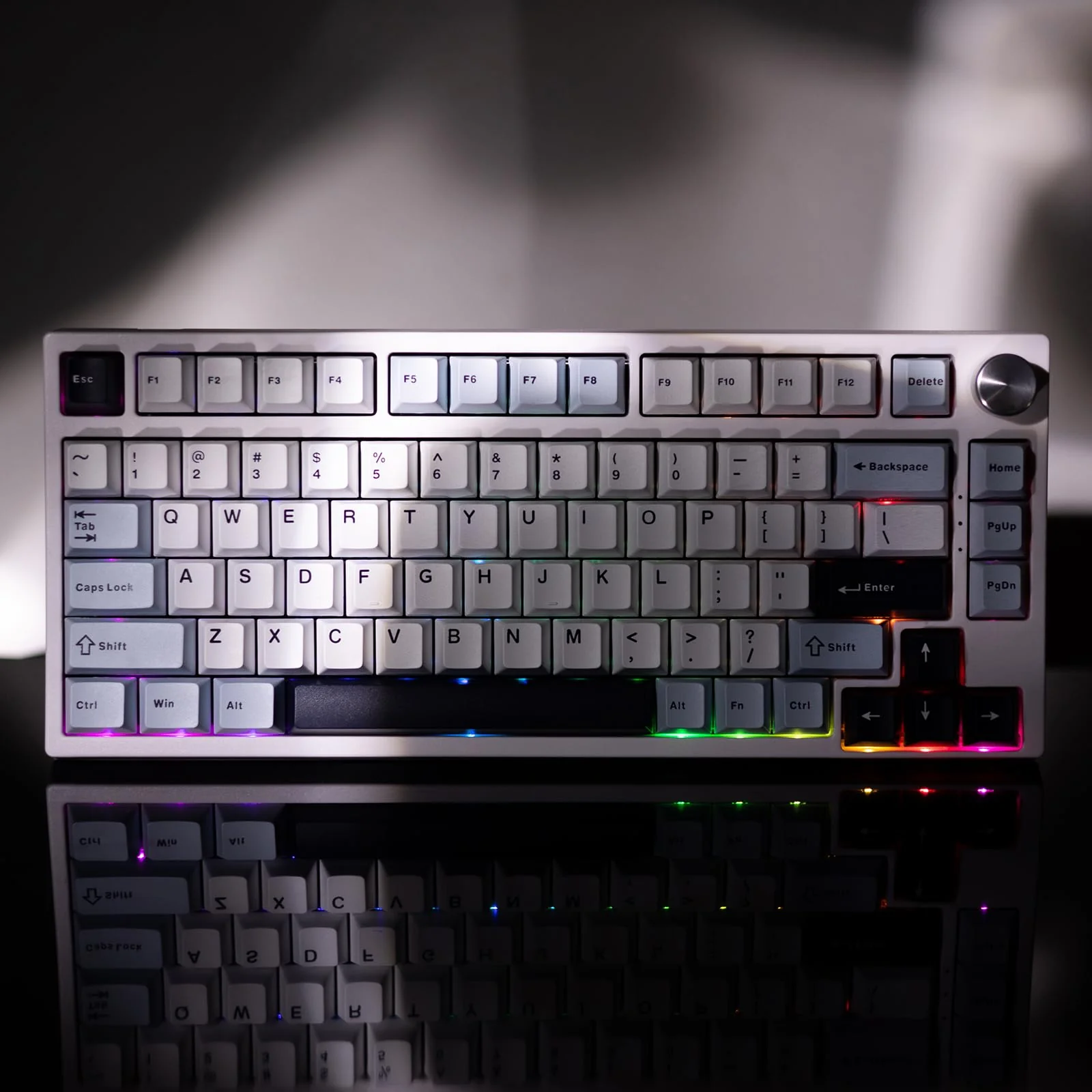 GK GAMAKAY TK75 HE Hall Effect Rapid Trigger Mechanische Tastatur, Magnetschalter Tastatur, Bluetooth/2.4GHz/Wired RGB PBT Tastenkappen Hot-Swap-fähig Gaming Tastatur (Weiß-Phoenix Switch) - Image 6