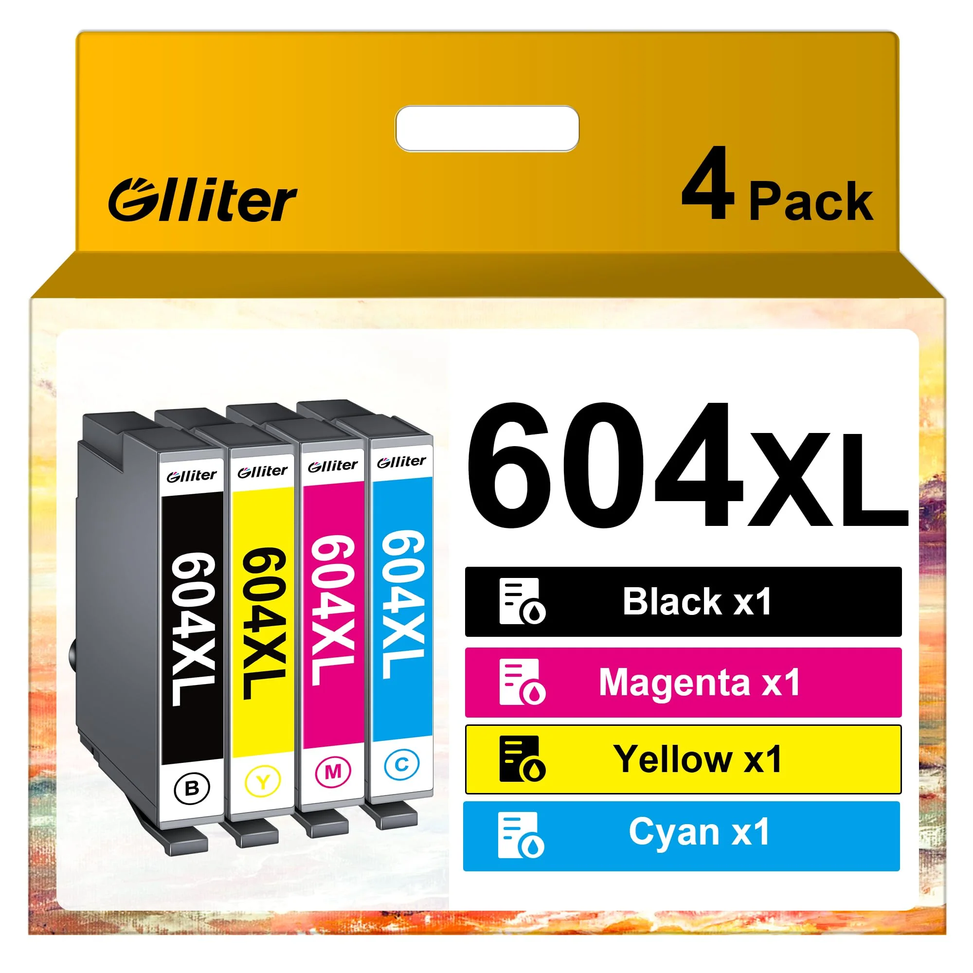 Glliter 604XL Patronen für Epson 604 Patronen für Epson 604 XL für Epson XP 3200 Druckerpatronen Kompatibel mit Epson Expression Home XP 4200 XP-2205 XP-3205 XP-4205 Workforce WF-2930 WF-2935 - Image 5