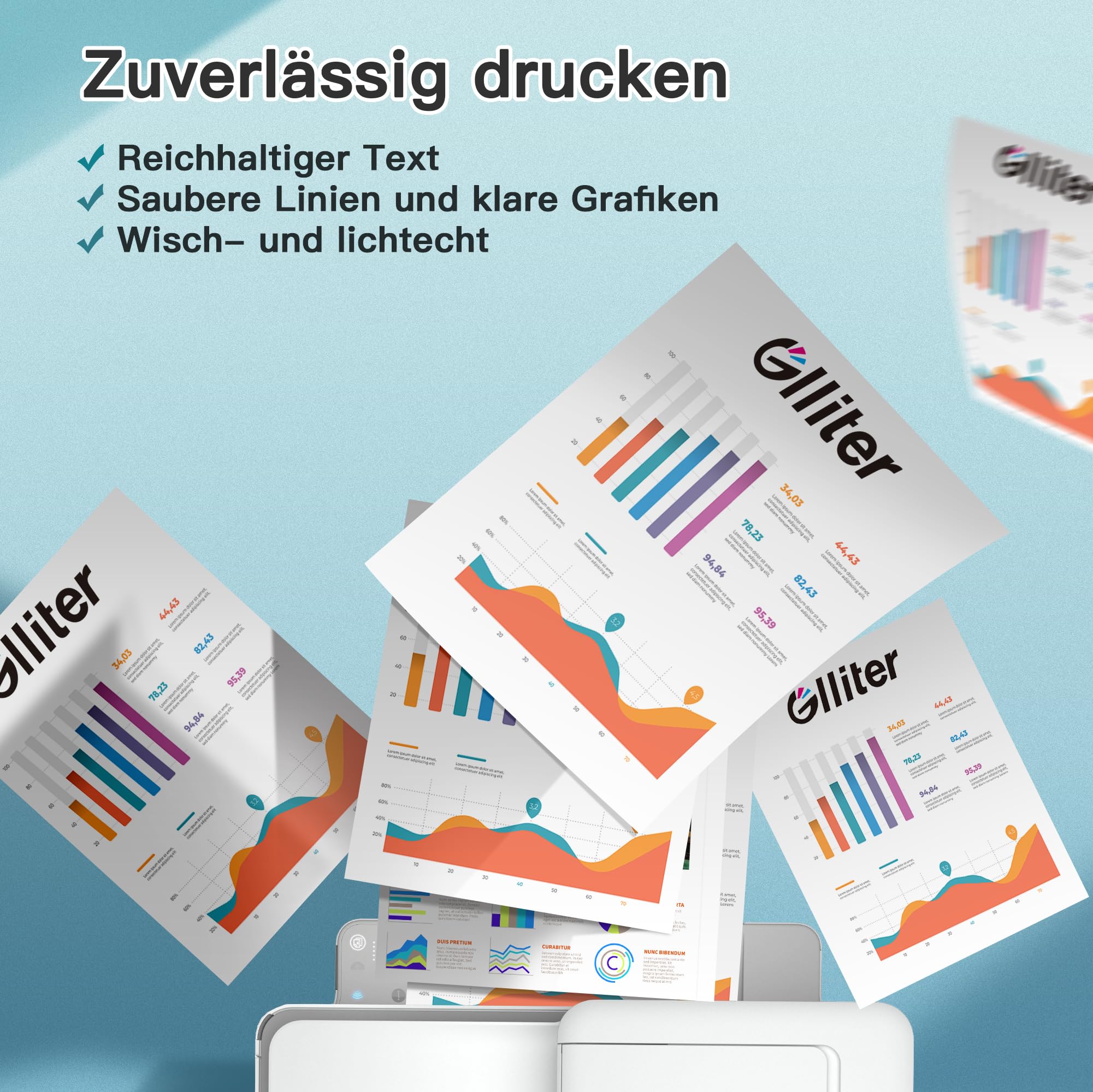 Glliter 903XL Multipack für HP 903 Druckerpatronen für HP 903 XL Kompatibel mit HP Officejet 6950 Druckerpatronen für HP Officejet Pro 6970 Patronen (Schwarz Cyan Magenta Gelb, 4er-Pack) - Image 4