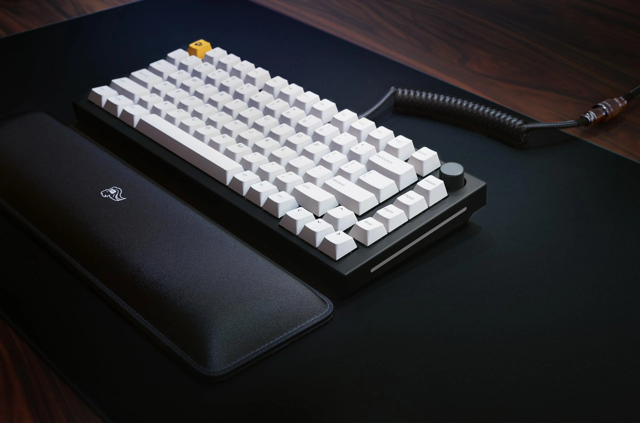 Glorious Gaming GMMK PRO 75% – Modulares mechanisches Gaming-Keyboard, TKL, Grundgerüst 1,5 kg, voll anpassbar, Spiralkabel, Handgelenkablage, PBT-Tastenkappen, Deutsch QWERTZ Layout - Schwarz - Image 5