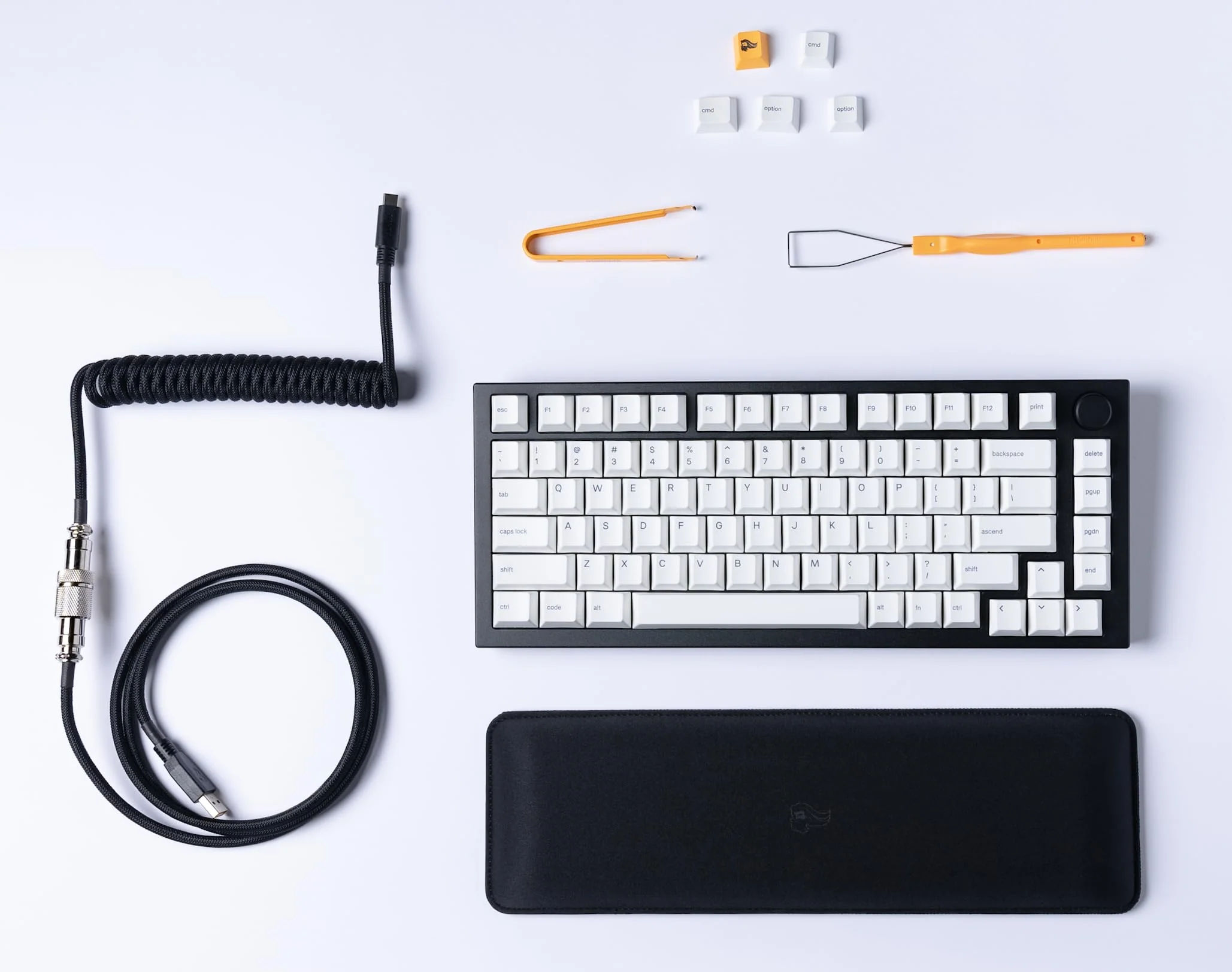 Glorious Gaming GMMK PRO 75% – Modulares mechanisches Gaming-Keyboard, TKL, Grundgerüst 1,5 kg, voll anpassbar, Spiralkabel, Handgelenkablage, PBT-Tastenkappen, Deutsch QWERTZ Layout - Schwarz - Image 6