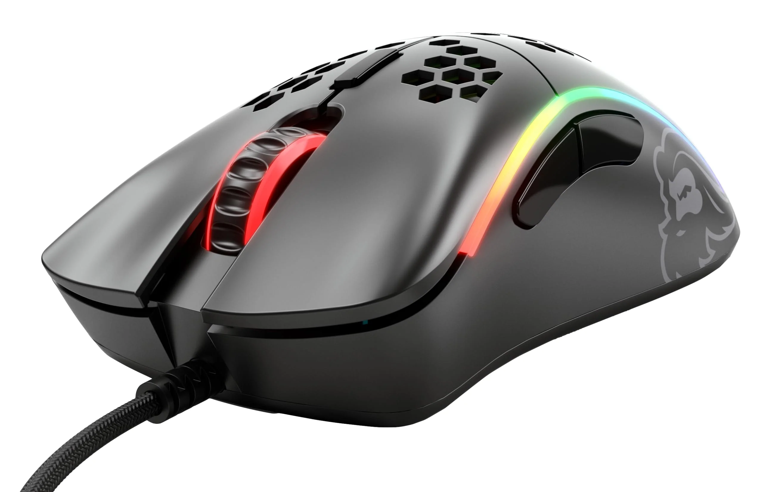 Glorious Gaming Model D- (Minus) Wired Gaming Mouse – superleichtes Wabendesign mit 61 g, RGB-Beleuchtung, ergonomisch, Pixart 3360 Sensor, Omron-Schaltern, PTFE-Füße, 6 Tasten – Mattschwarz - Image 2