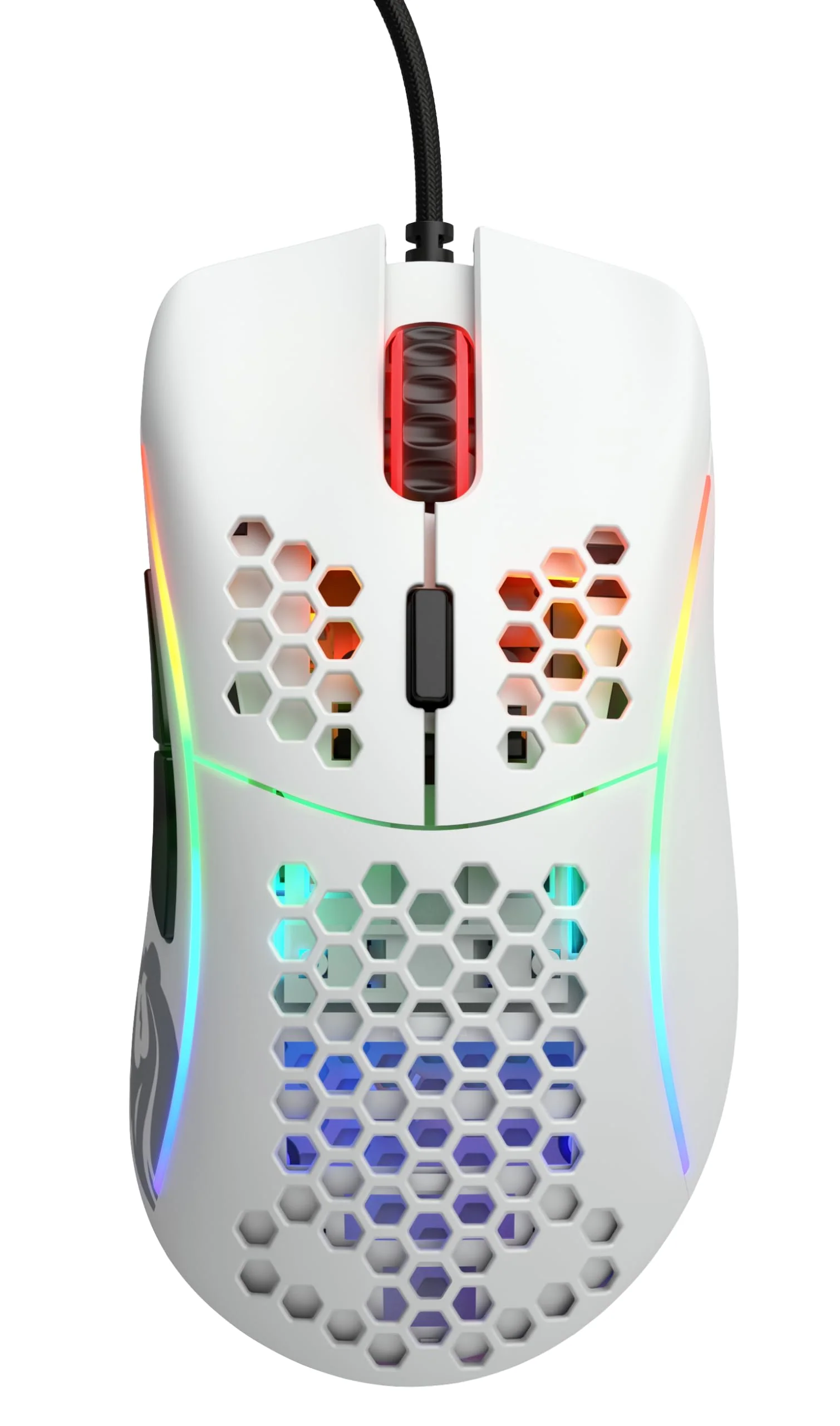 Glorious Gaming Model D Wired Gaming Mouse – superleichtes Wabendesign mit 68 g, RGB-Beleuchtung, ergonomisch, Pixart 3360 Sensor, Omron-Schaltern, PTFE-Füße, 6 Tasten – Mattweiß - Image 2