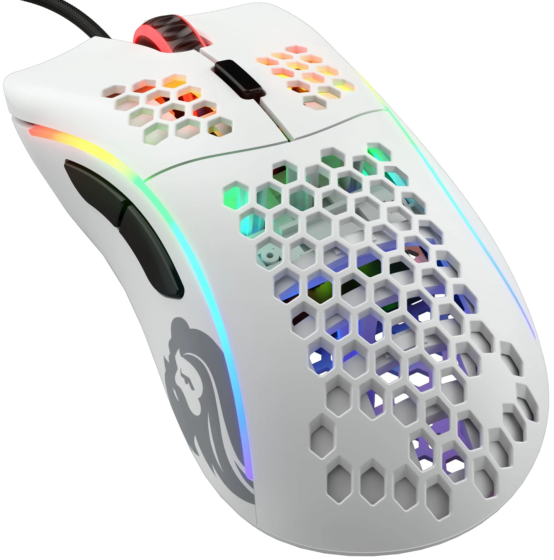 Glorious Gaming Model D Wired Gaming Mouse – superleichtes Wabendesign mit 68 g, RGB-Beleuchtung, ergonomisch, Pixart 3360 Sensor, Omron-Schaltern, PTFE-Füße, 6 Tasten – Mattweiß - Image 6