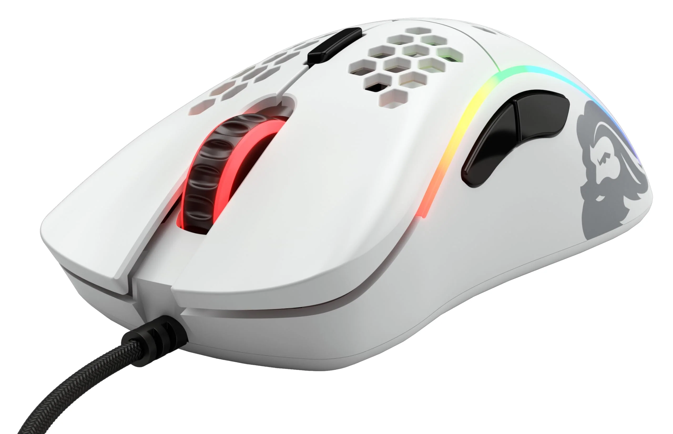 Glorious Gaming Model D Wired Gaming Mouse – superleichtes Wabendesign mit 68 g, RGB-Beleuchtung, ergonomisch, Pixart 3360 Sensor, Omron-Schaltern, PTFE-Füße, 6 Tasten – Mattweiß - Image 7