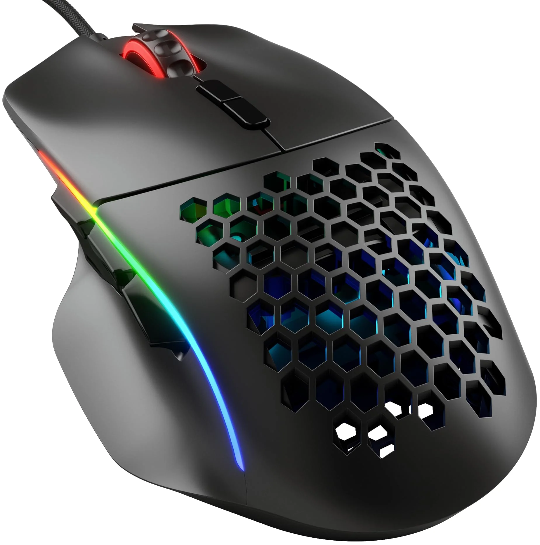 Glorious Gaming Model I Wired Gaming Mouse – superleichte 69 g, 2 tauschbare Tasten, RGB, PTFE-Füße, 9 programmierbare Tasten, seitliche Daumenablage – Schwarz - Image 3