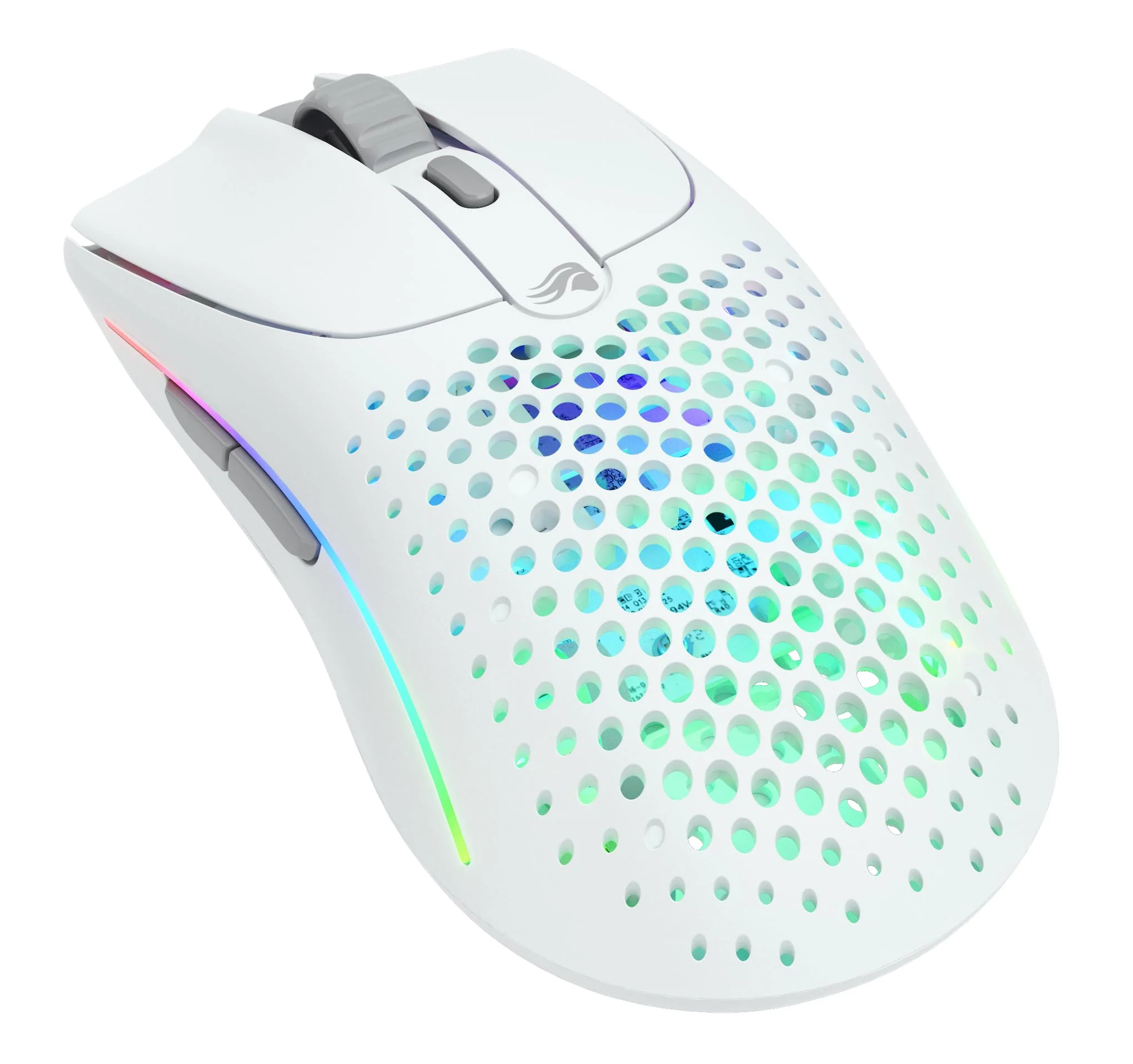 Glorious Gaming Model O 2 Wireless Gaming Mouse – 2,4 GHz & Bluetooth hybrid, superleichte 68 g, lange Akkulaufzeit, 26 k BAMF 2.0 Sensor, RGB-Beleuchtung, beidhändig, 6 Tasten, PTFE-Füße – Weiß - Image 5