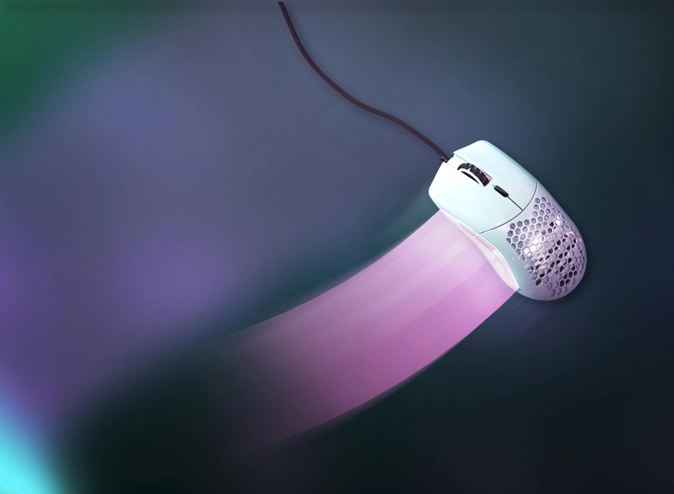 Glorious Gaming Model O Wired Gaming Mouse – superleichtes Wabendesign mit 67 g, RGB-Beleuchtung, Pixart 3360 Sensor, Omron-Schaltern, beidhändig – Mattweiß - Image 2