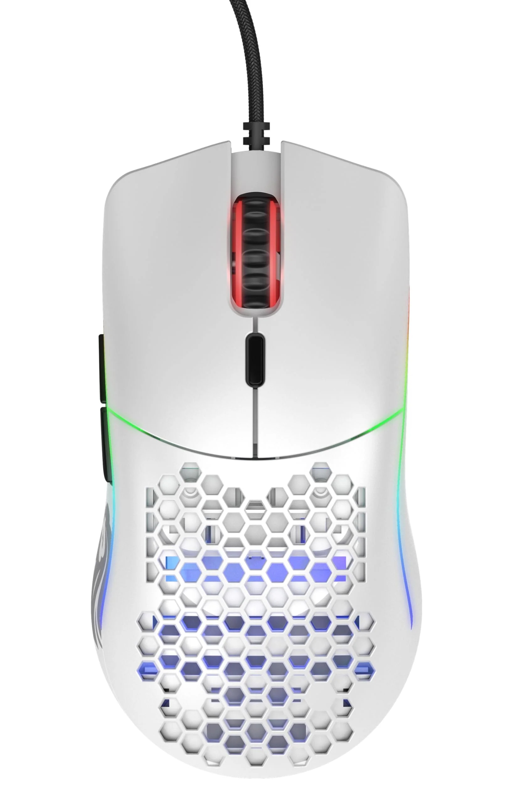 Glorious Gaming Model O Wired Gaming Mouse – superleichtes Wabendesign mit 67 g, RGB-Beleuchtung, Pixart 3360 Sensor, Omron-Schaltern, beidhändig – Mattweiß - Image 6