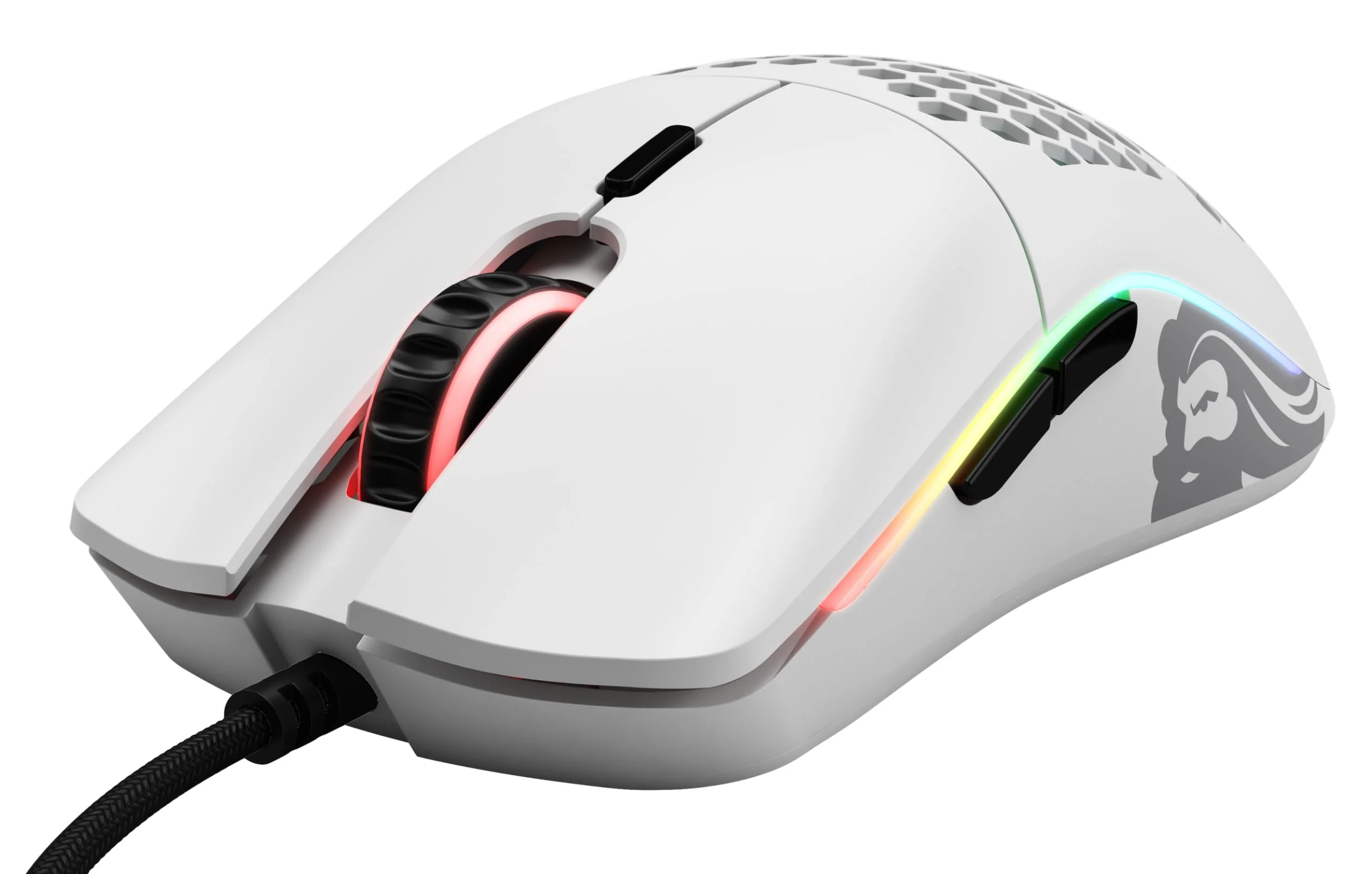 Glorious Gaming Model O Wired Gaming Mouse – superleichtes Wabendesign mit 67 g, RGB-Beleuchtung, Pixart 3360 Sensor, Omron-Schaltern, beidhändig – Mattweiß - Image 7