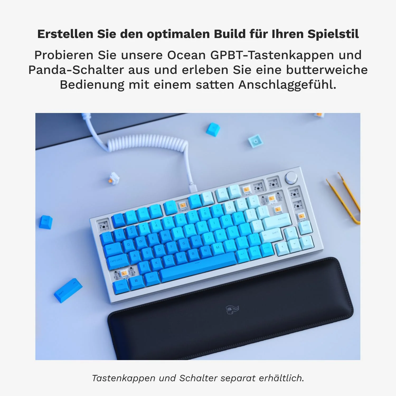 Glorious Pc Gaming Race GMMK Pro - 75% TKL Modular Gaming Keyboard Mechanical mit RGB Beleuchtung - Vollständige Anpassung auf Dichtungen montiert - Barebones (ISO-Layout, Weiß) - Image 14