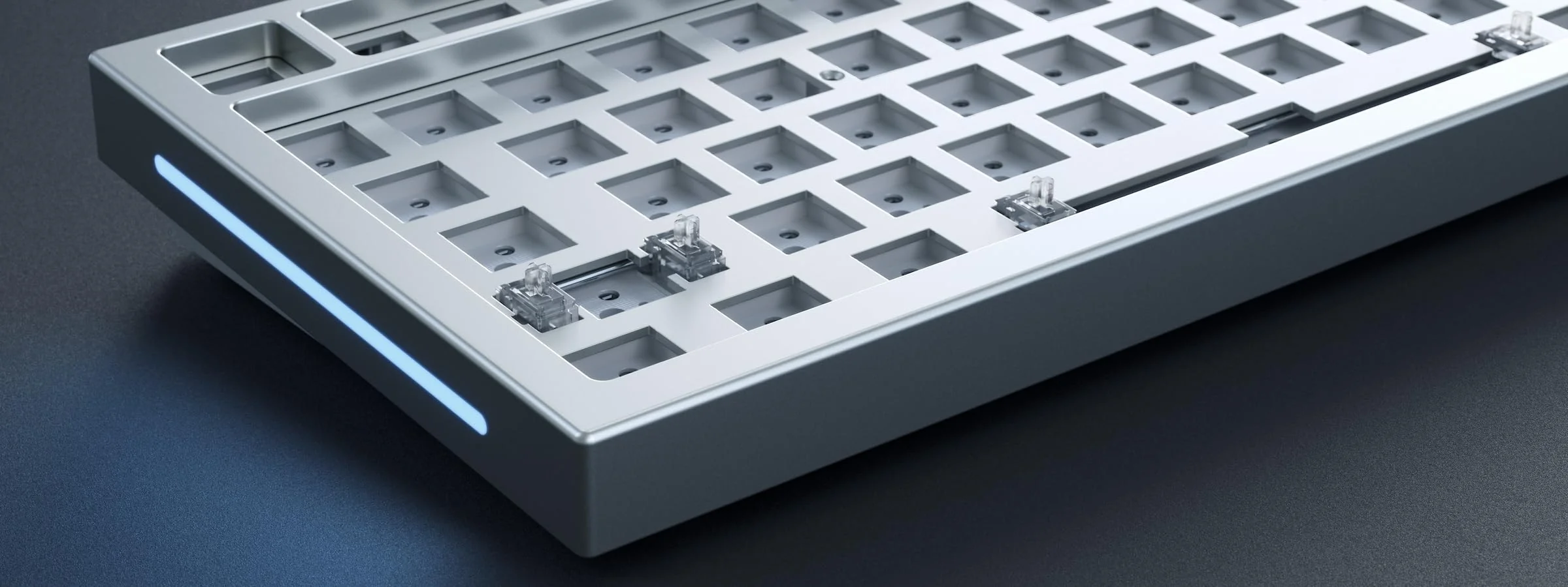 Glorious Pc Gaming Race GMMK Pro - 75% TKL Modular Gaming Keyboard Mechanical mit RGB Beleuchtung - Vollständige Anpassung auf Dichtungen montiert - Barebones (ISO-Layout, Weiß) - Image 18