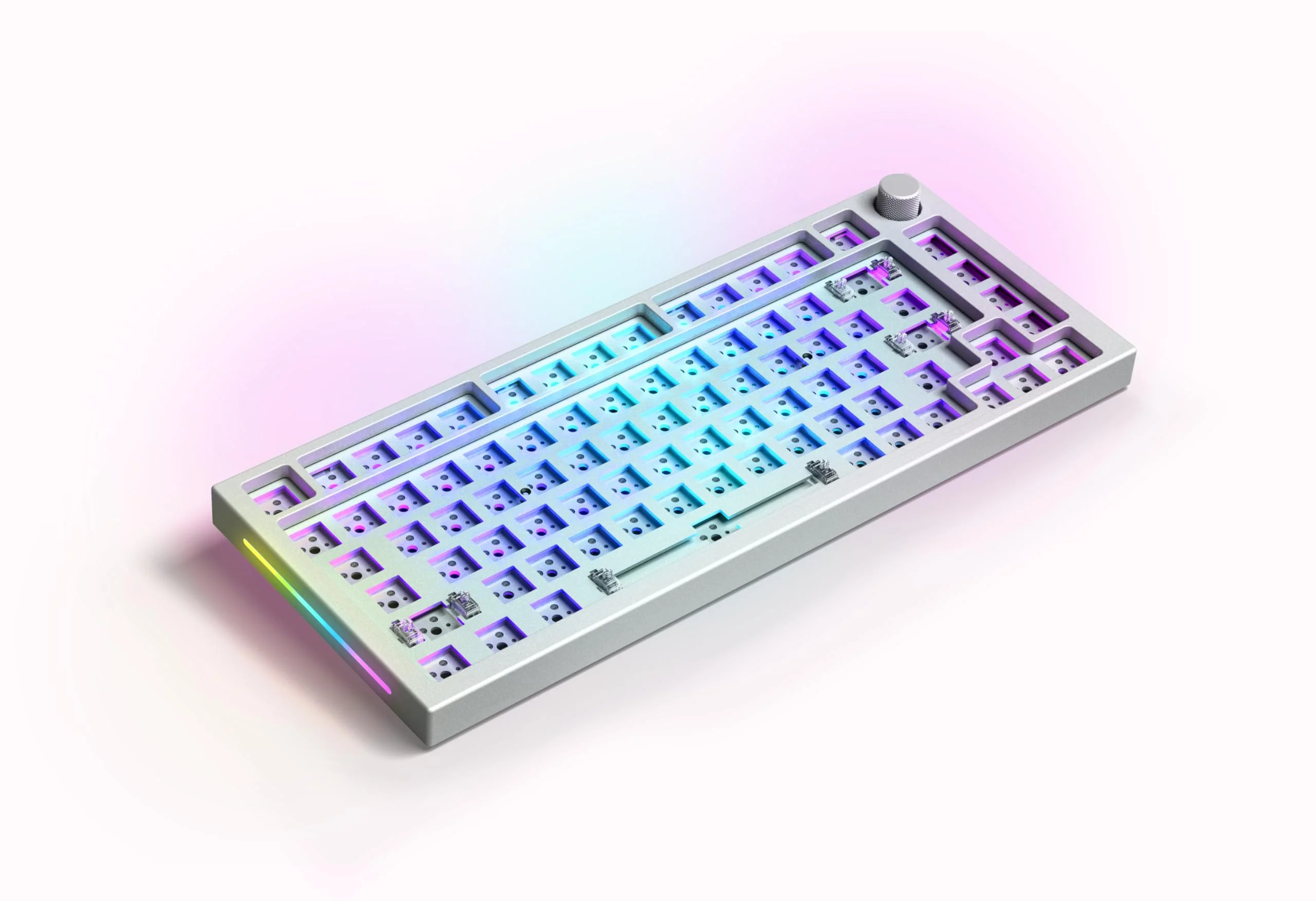 Glorious Pc Gaming Race GMMK Pro - 75% TKL Modular Gaming Keyboard Mechanical mit RGB Beleuchtung - Vollständige Anpassung auf Dichtungen montiert - Barebones (ISO-Layout, Weiß) - Image 7