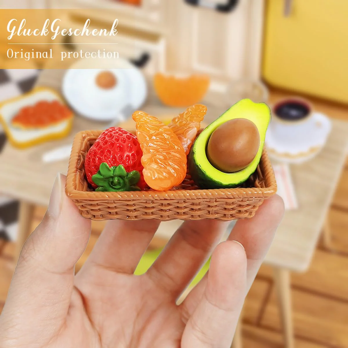GluckGeschenk Wichtel Zubehör Set Miniatur Weihnachten, 25 Stück Puppenhaus Frühstück Essen Geschirr Set, 1/12 Mini Besteck Wichtel Küche Wichtelzubehör Wichtelset, Weihnachten Deko - Image 3