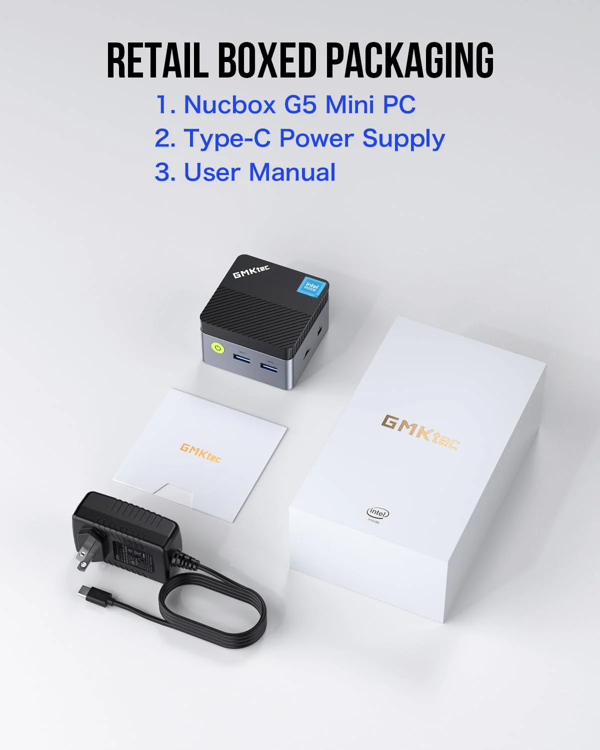 GMKtec Mini PC N97 11 Pro Micro Desktop Computer, 12. Gen Intel N97 (bis zu 3.60GHz) 12GB DDR5+512GB SSD,USB3.2, HDMI*2 für Business, Schule, Büro, Nucbox G5 12+512 - Image 8