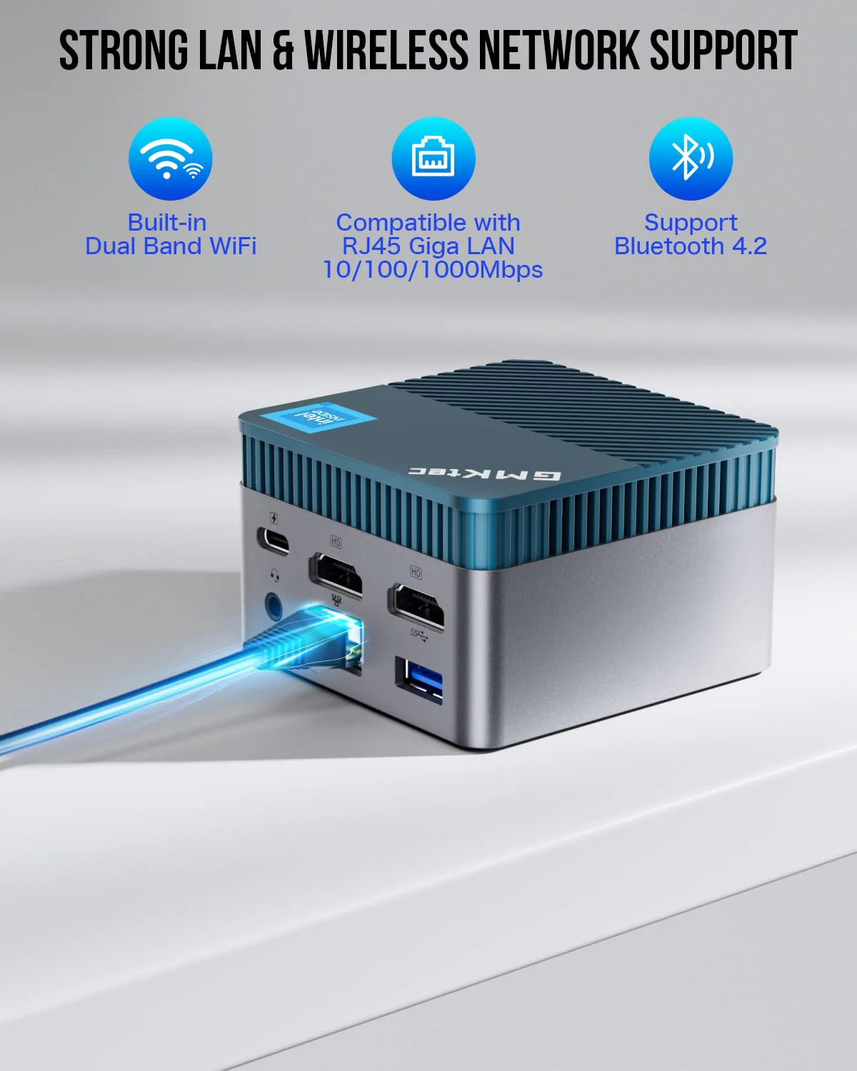 GMKtec Mini-PC N97, G5 Micro-Desktop-Computer, Intel Alder Lake N97 der 12. Generation (bis zu 3,60 GHz), 12 GB DDR5, 256 GB großes Laufwerk für Unternehmen, Schule - Image 3