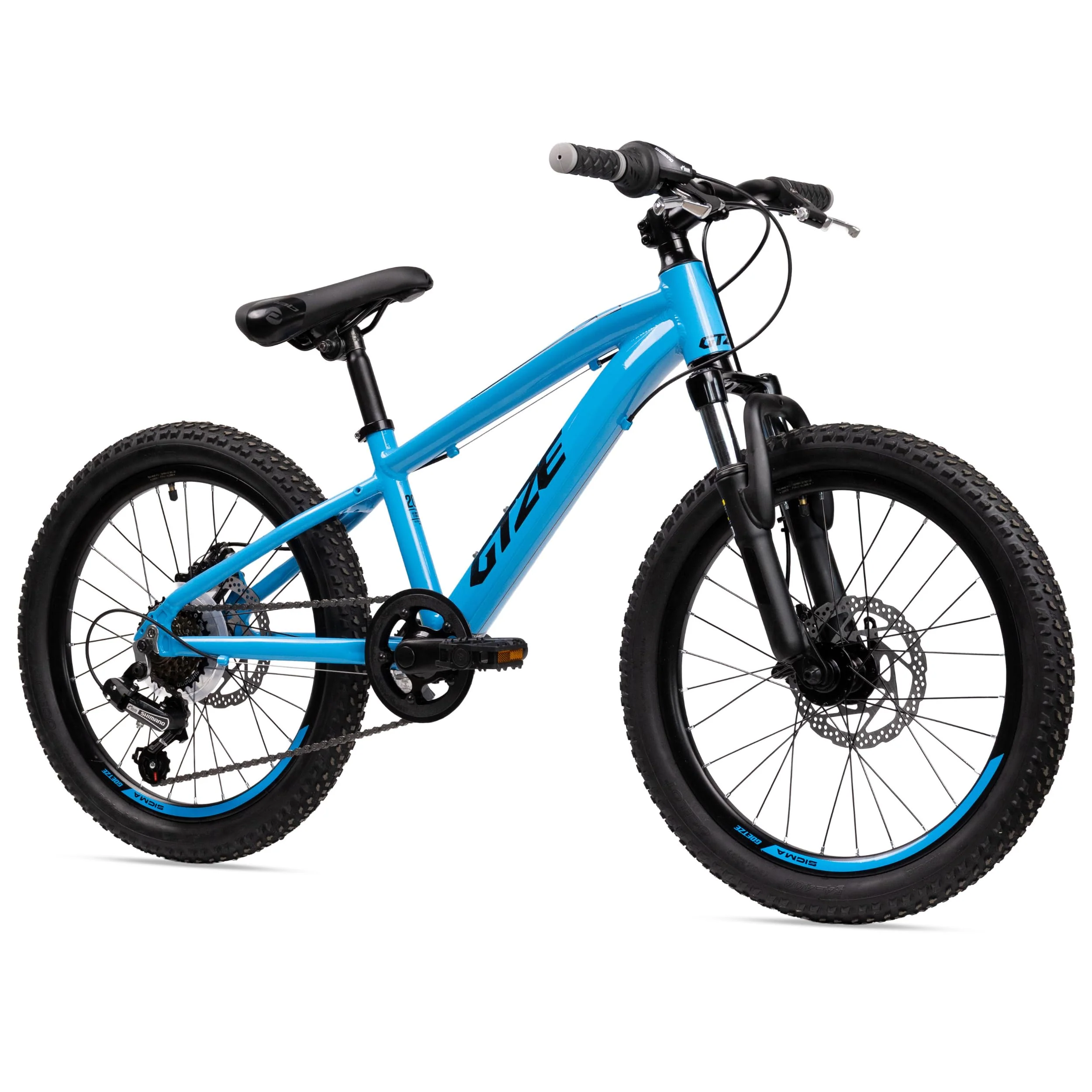 Goetze Sigma 20 x 2.10 Zoll Kinderfahrrad | MTB Hardtail | 6-Gang Kettenschaltung mit Drehgriff | Mechanische Scheibenbremsen | Aluminiumrahmen 11" | Federgabel | ab 115 cm Körpergröße