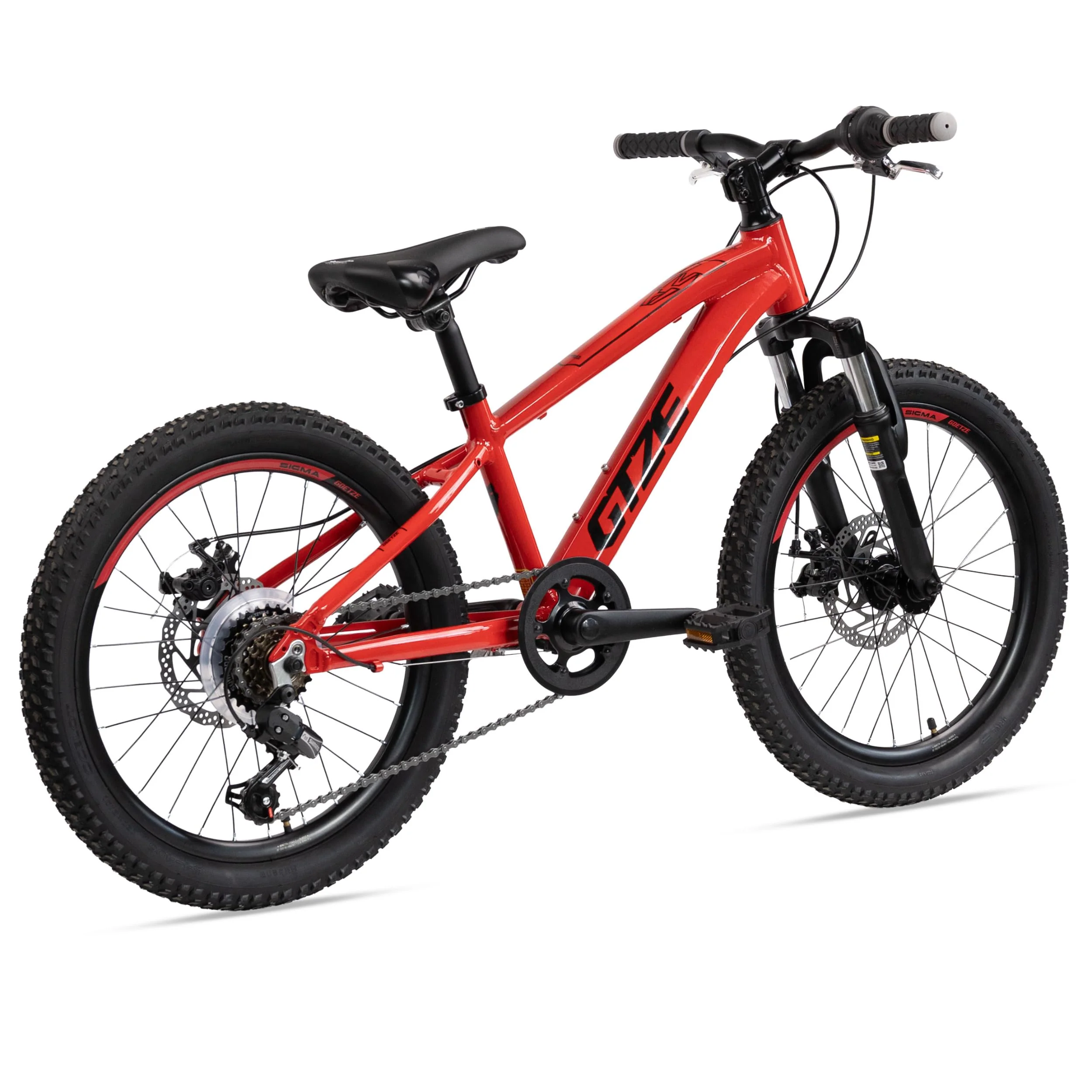 Goetze Sigma 20 x 2.10 Zoll Kinderfahrrad | MTB Hardtail | 6-Gang Kettenschaltung mit Drehgriff | Mechanische Scheibenbremsen | Aluminiumrahmen 11" | Federgabel | ab 115 cm Körpergröße - Image 6