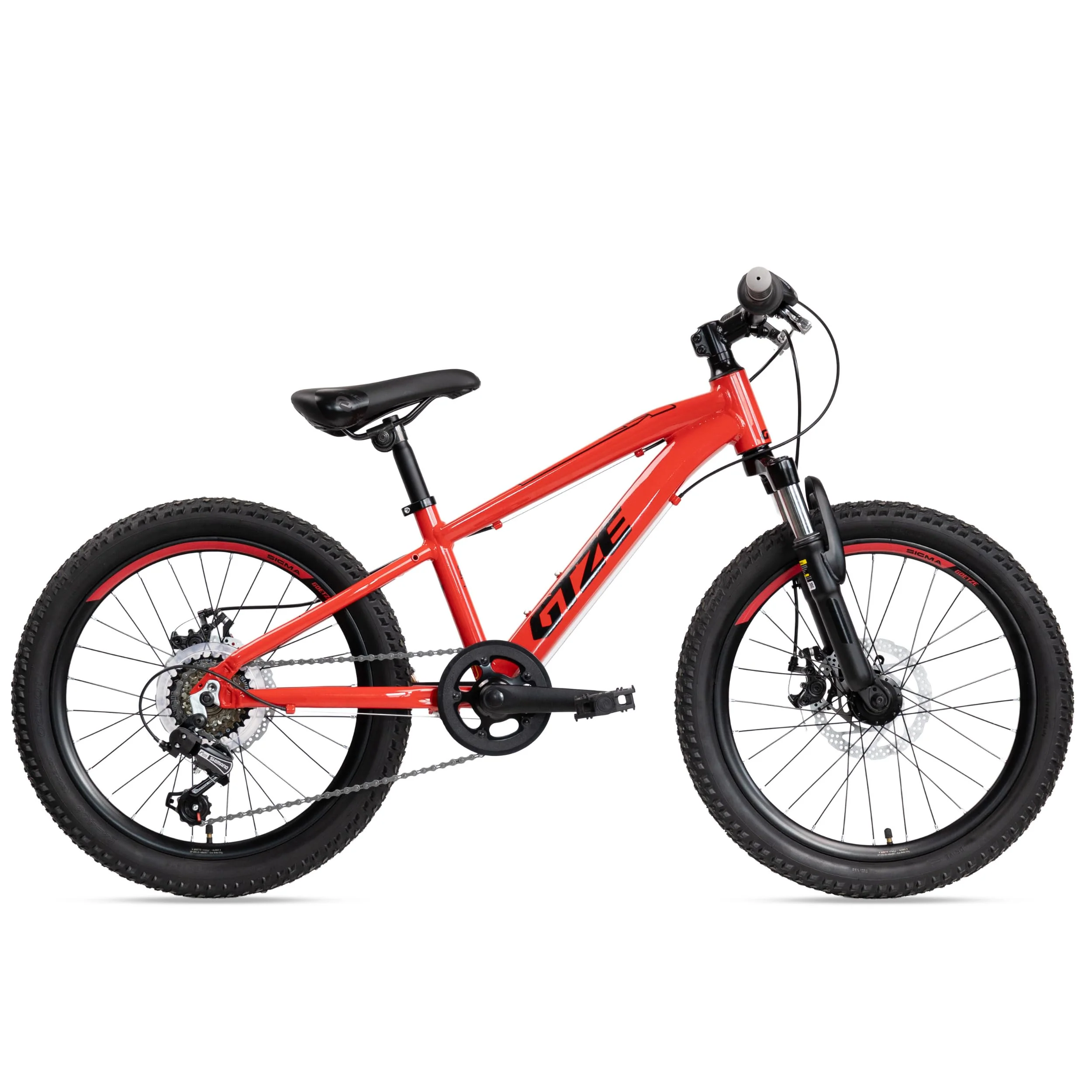Goetze Sigma 20 x 2.10 Zoll Kinderfahrrad | MTB Hardtail | 6-Gang Kettenschaltung mit Drehgriff | Mechanische Scheibenbremsen | Aluminiumrahmen 11" | Federgabel | ab 115 cm Körpergröße - Image 7