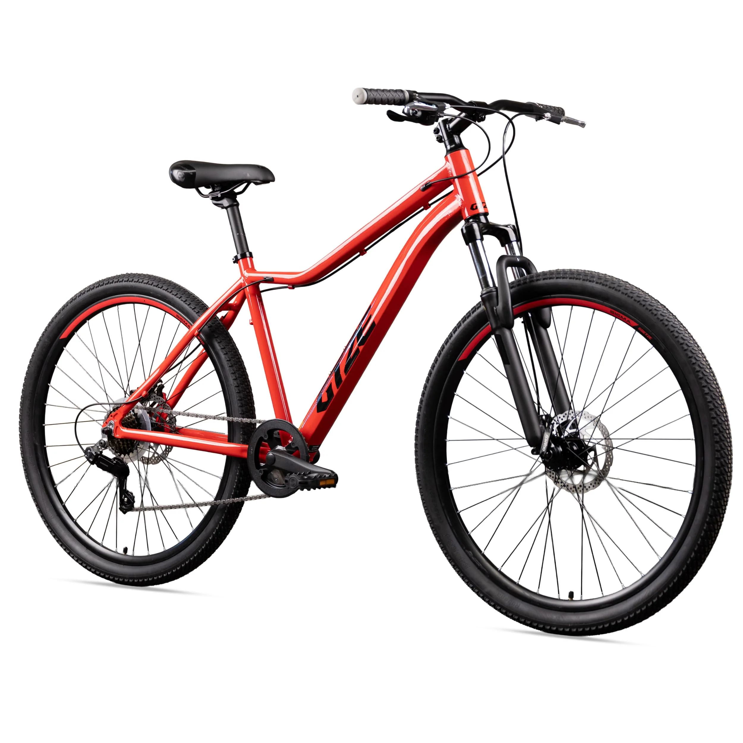 Goetze Sigma 27,5 x 2.10 Zoll Jugendfahrrad | MTB Hardtail | 7-Gang Kettenschaltung mit Drehgriff | Mechanische Scheibenbremsen | Aluminiumrahmen 15" | Federgabel | ab 155 cm Körpergröße